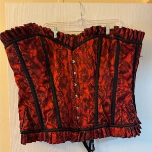 Red and Black Corset